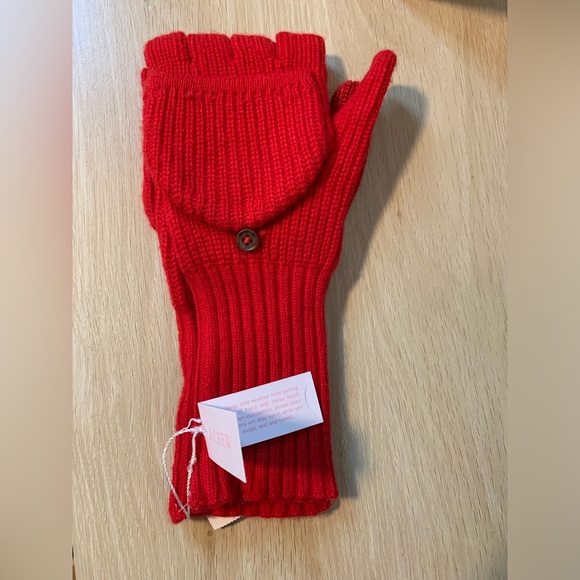 NWT J CREW CONVERTIBLE RED MITTENS - Picture 3 of 3